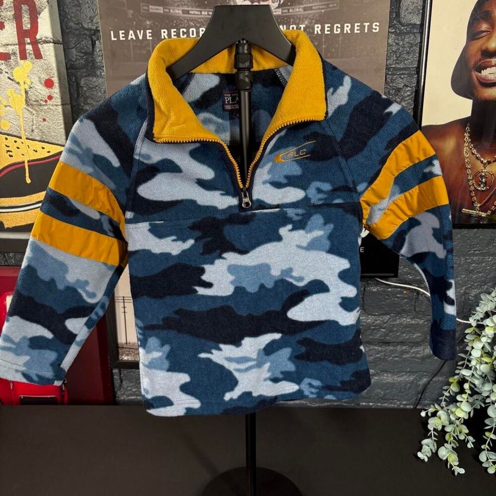 Vintage Y2K The Children’s Place Camo Fleece Pullover – Kids S 5/6